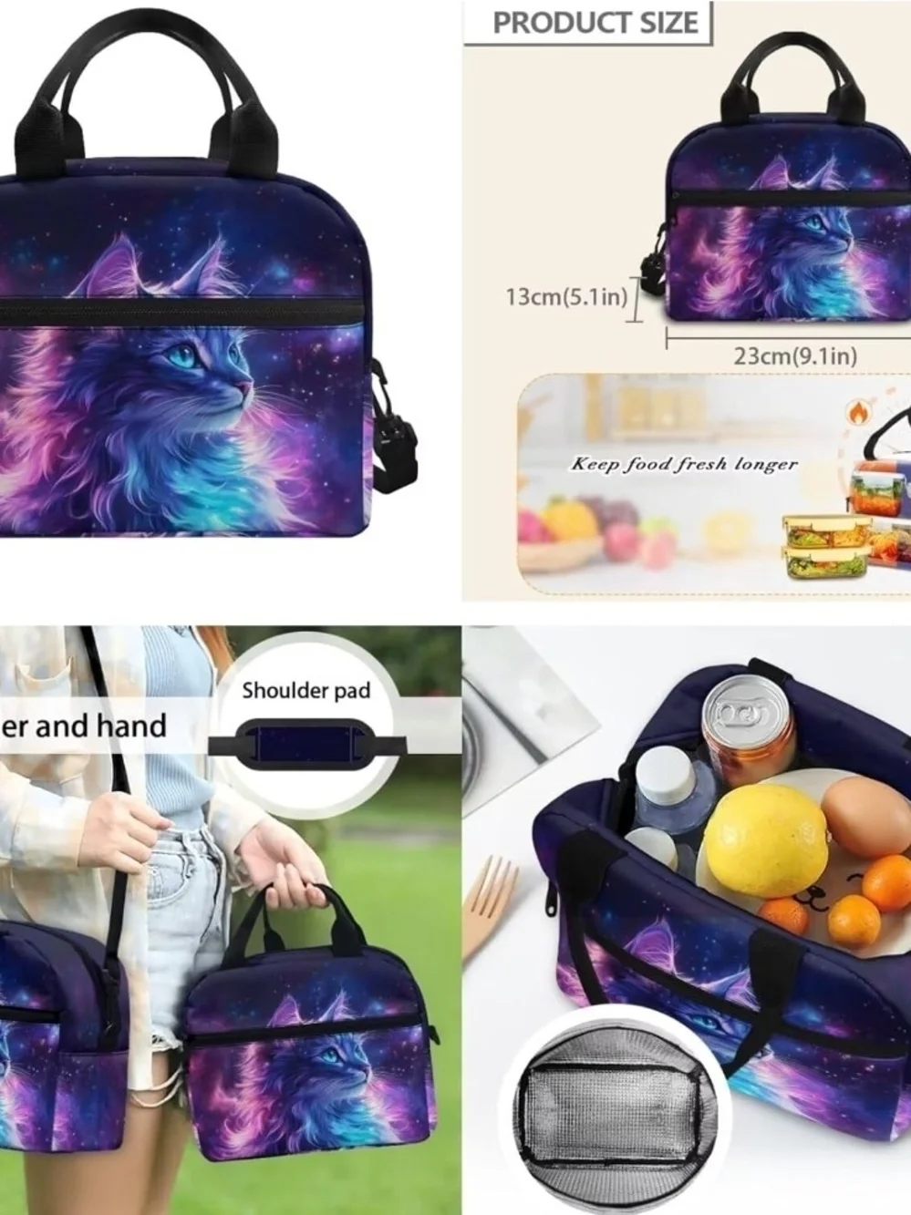 Galaxy Cat Backpack Set